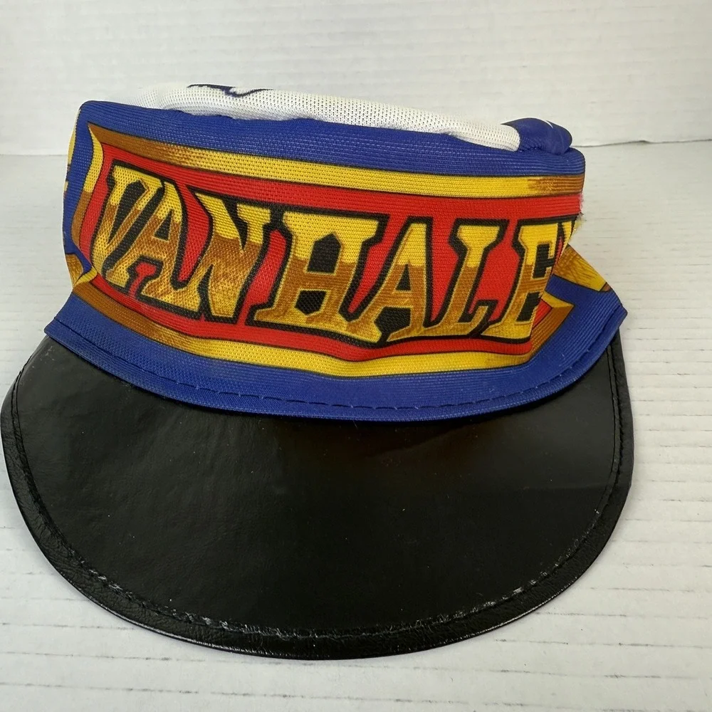 Rare Vintage 1984 Van Halen Tour Painter Hat Cap, Flex Fitted With Band & Cherub